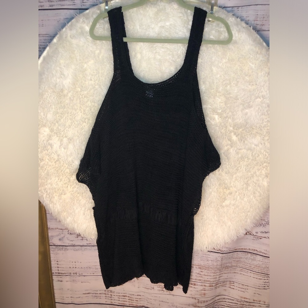 VENUS Black Cold Shoulder Swim Coverup size 2X NWOT